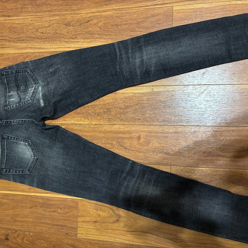 R13 Alison distressed skinny black jeans size 26 - Picture 6 of 12